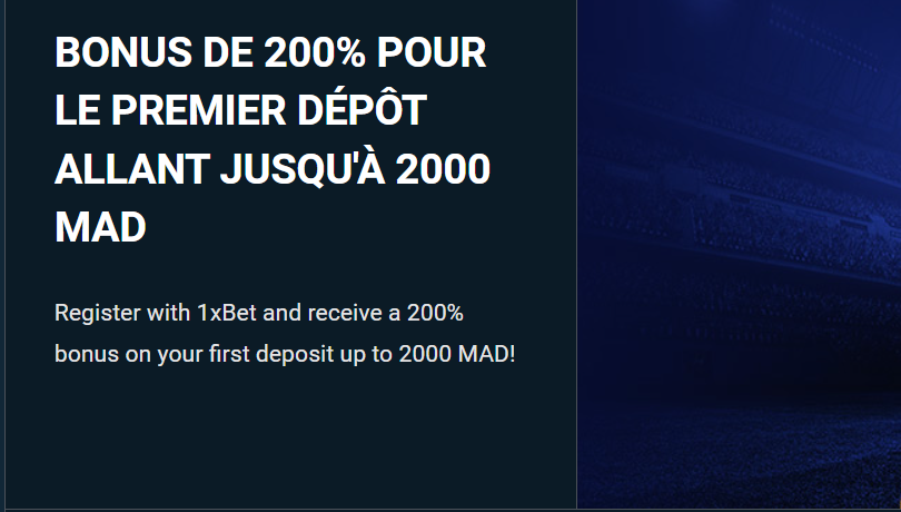 Bonus de bienvenue 1xBet