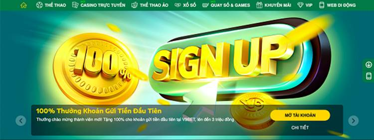 V9bet sign-up bonus image