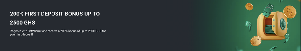 Betwinner First Deposit Bonus Image
