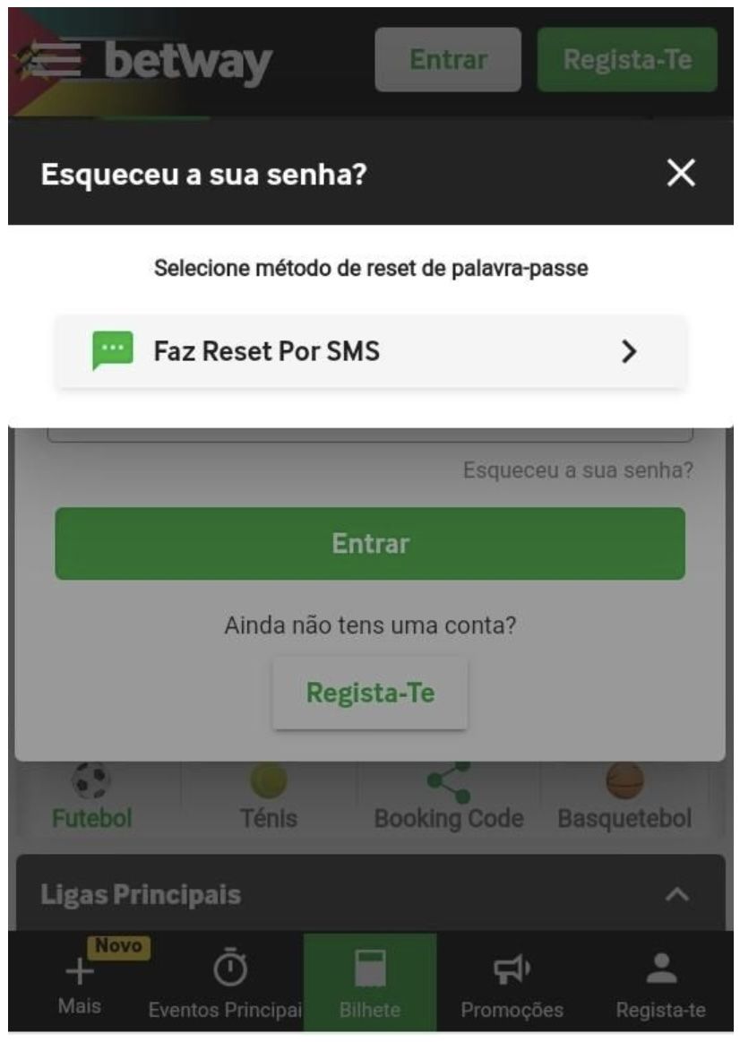 Fazer reset à palavra-passe