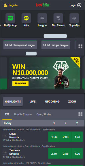  Bet9ja Mobile Sports Betting Image