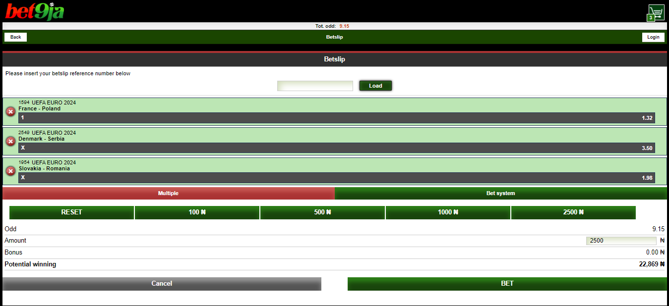 Image of How to Bet on Bet9ja Old Mobile