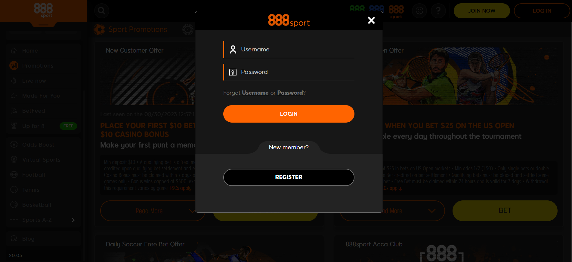 Image for 888bet login credentials