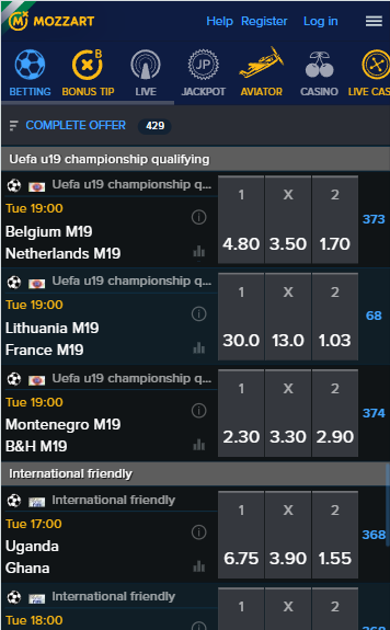 Mozzartbet iOS app image