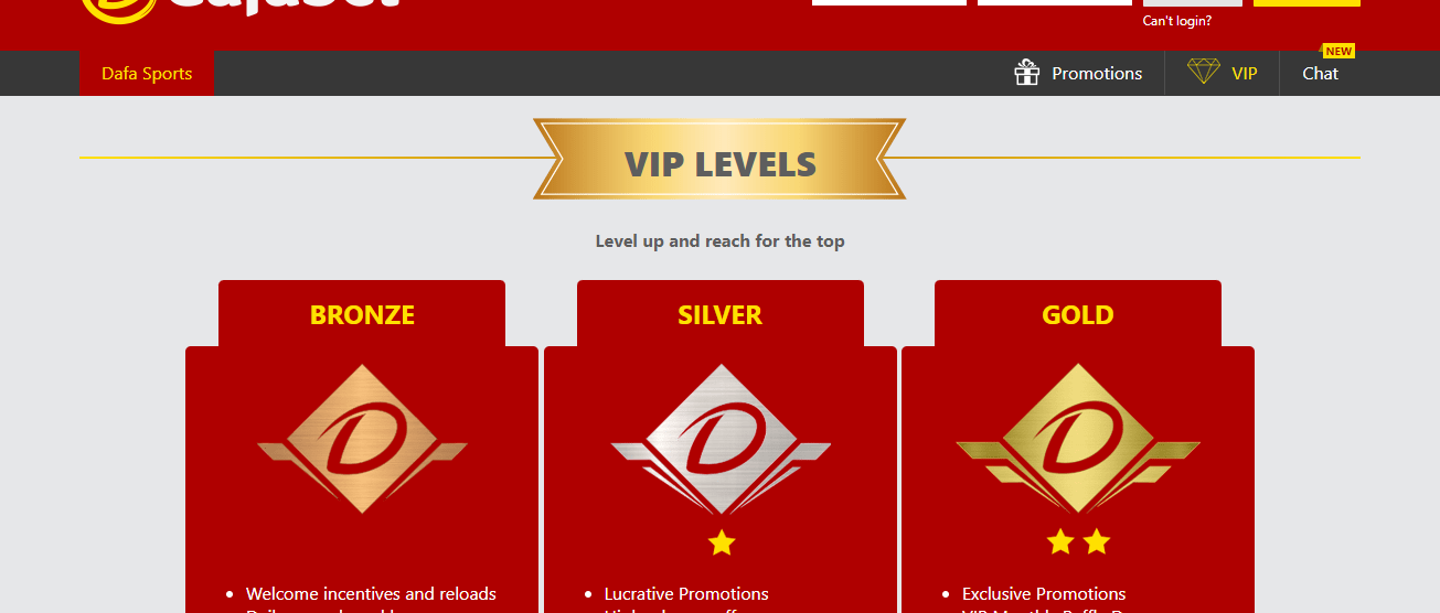 Image showing Dafabet Sportsbook loyalty Program