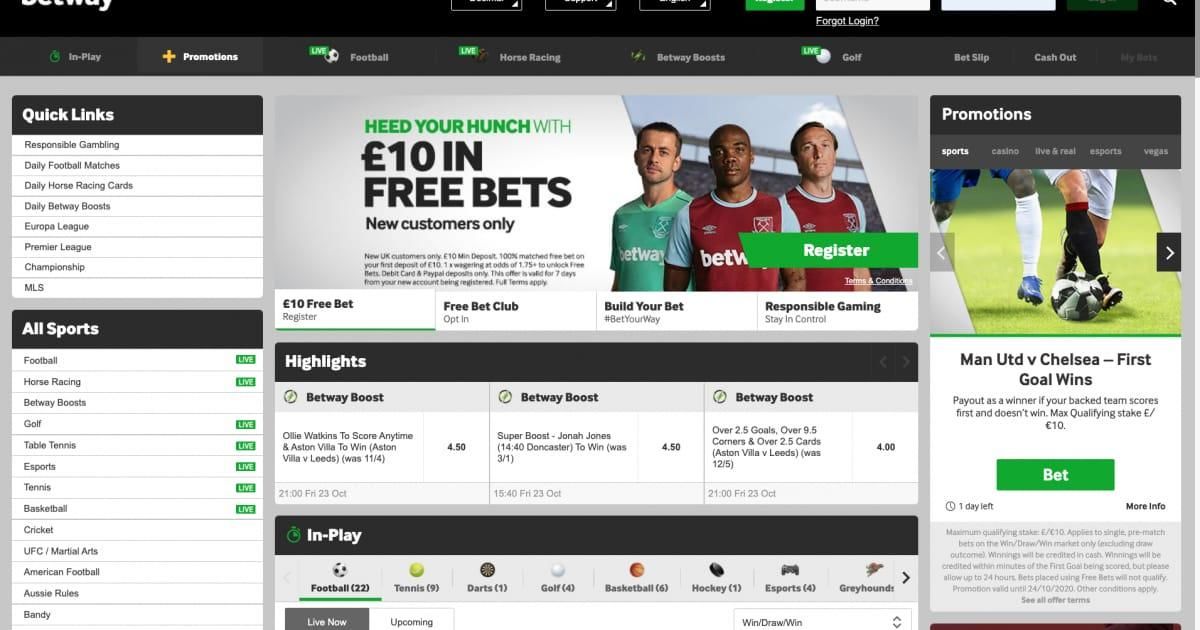 Signing up at betway PC desktop App