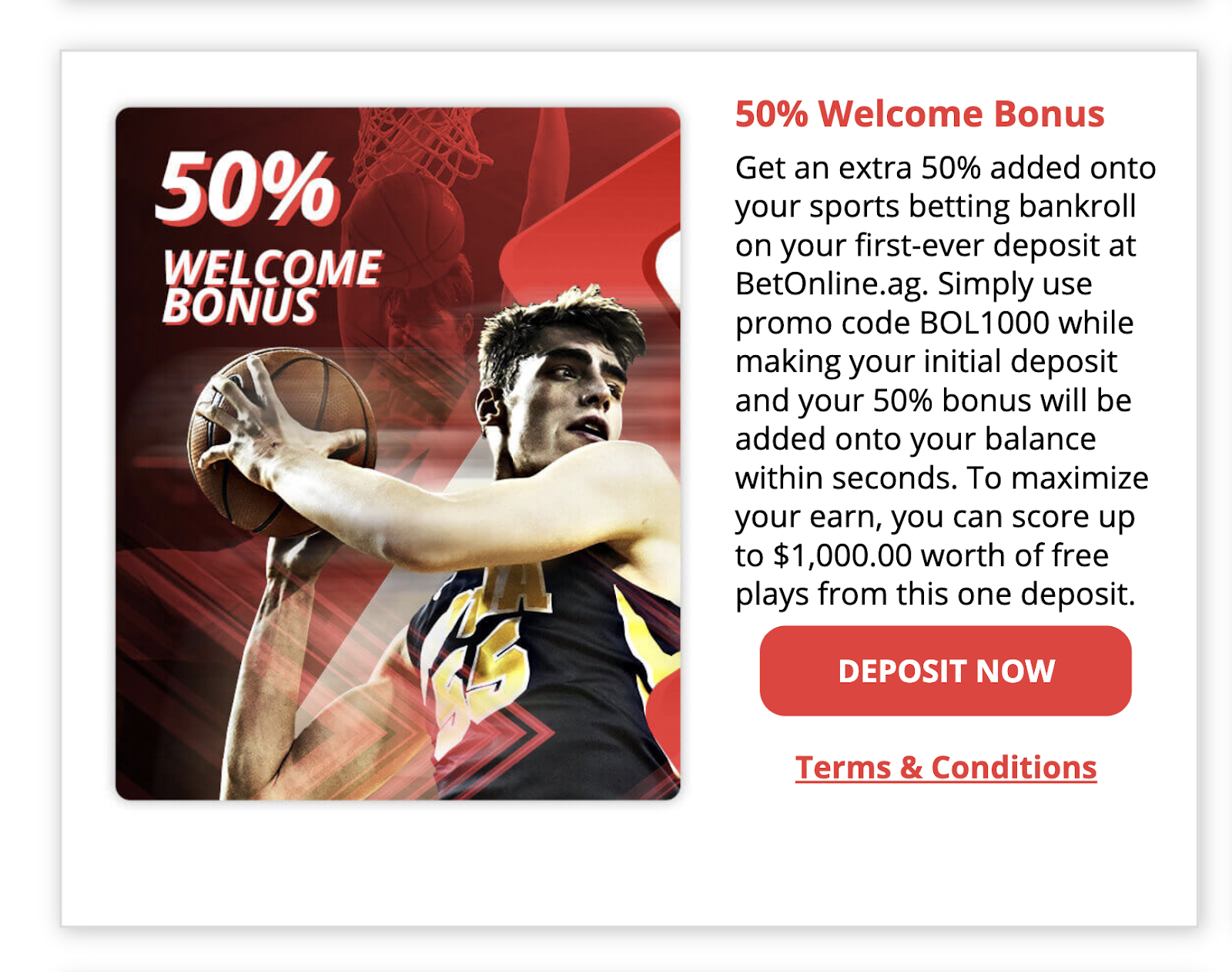 Image of BetOnline’s Welcome Bonus