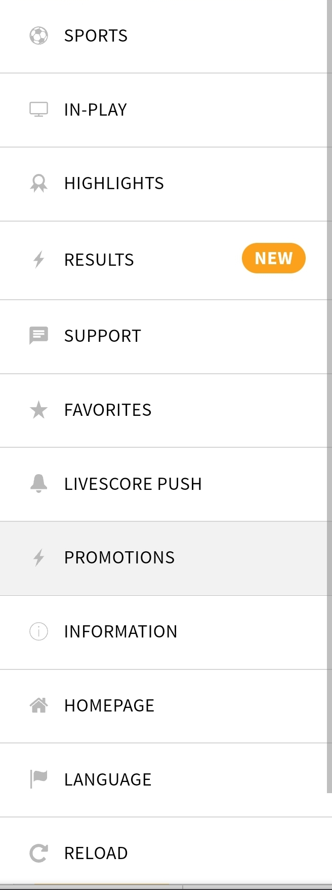 Promotions Option