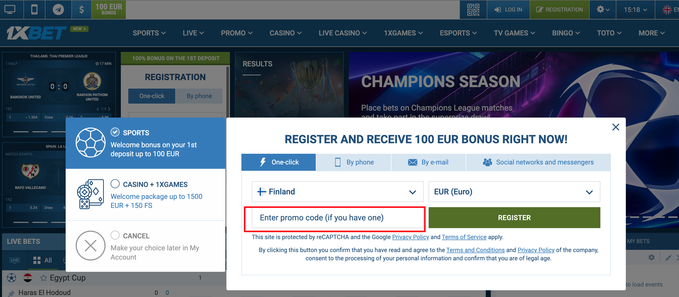 1xbet Global Promo Code