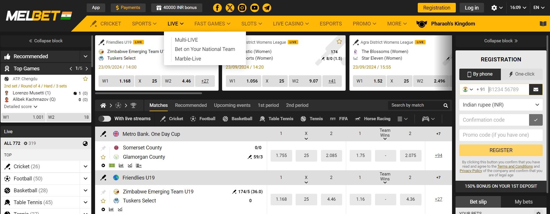 Melbet Live Betting