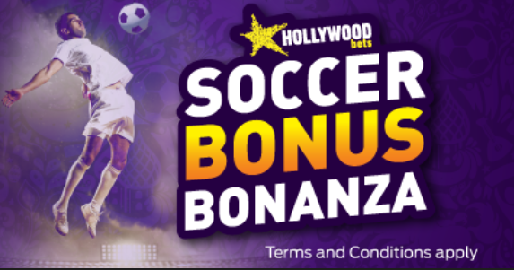 Hollywoodbets Casino Soccer Bonanza Bonus banner