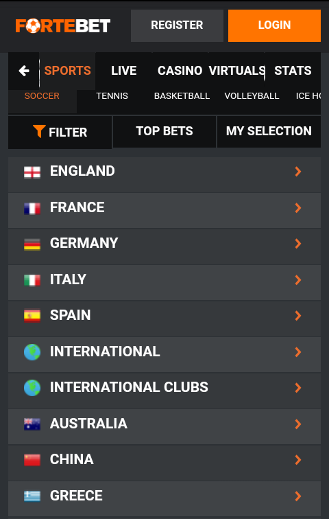  ForteBet sportsbook mobile version image