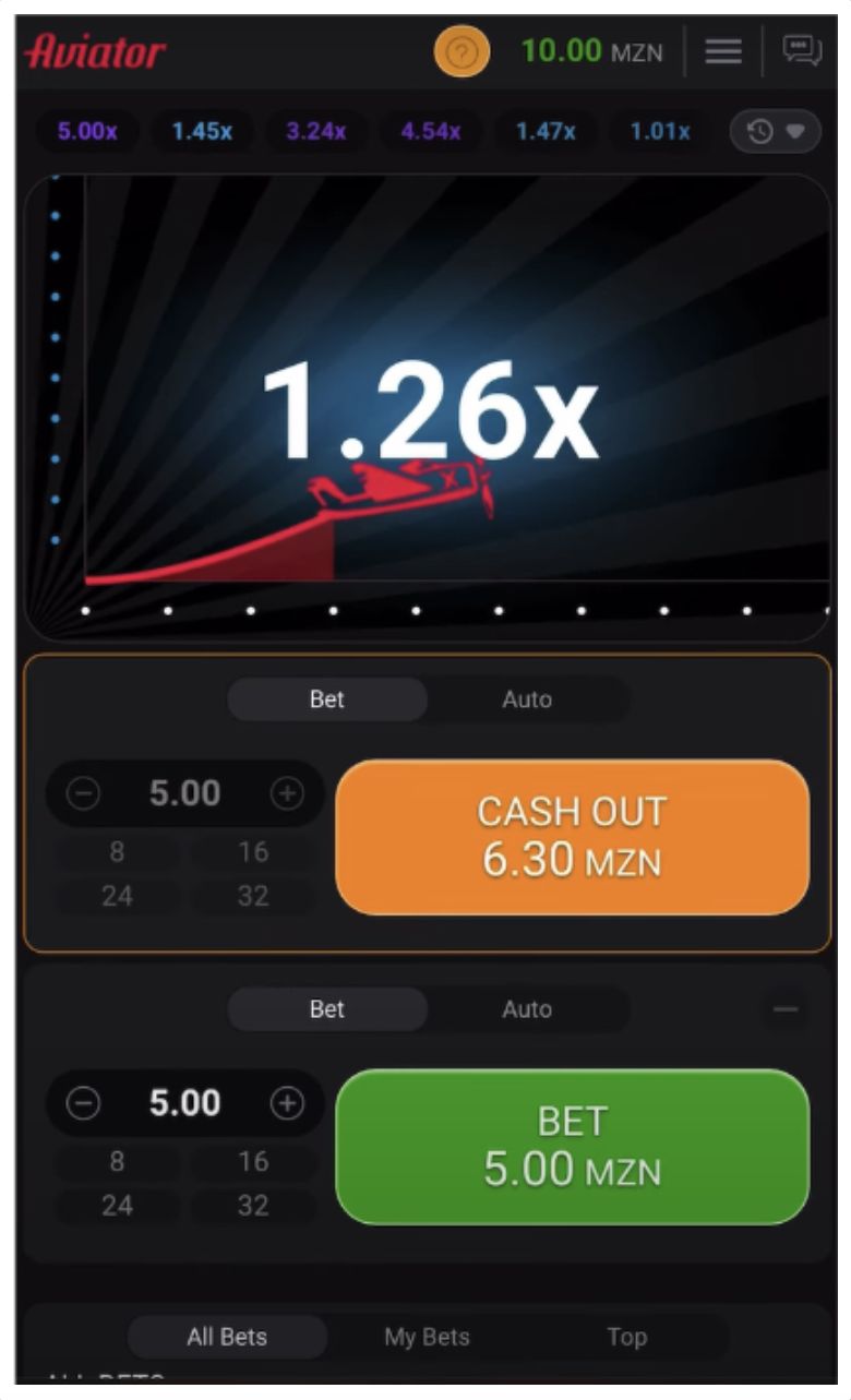 Cash out do 888 Bet Aviator na versão mobile