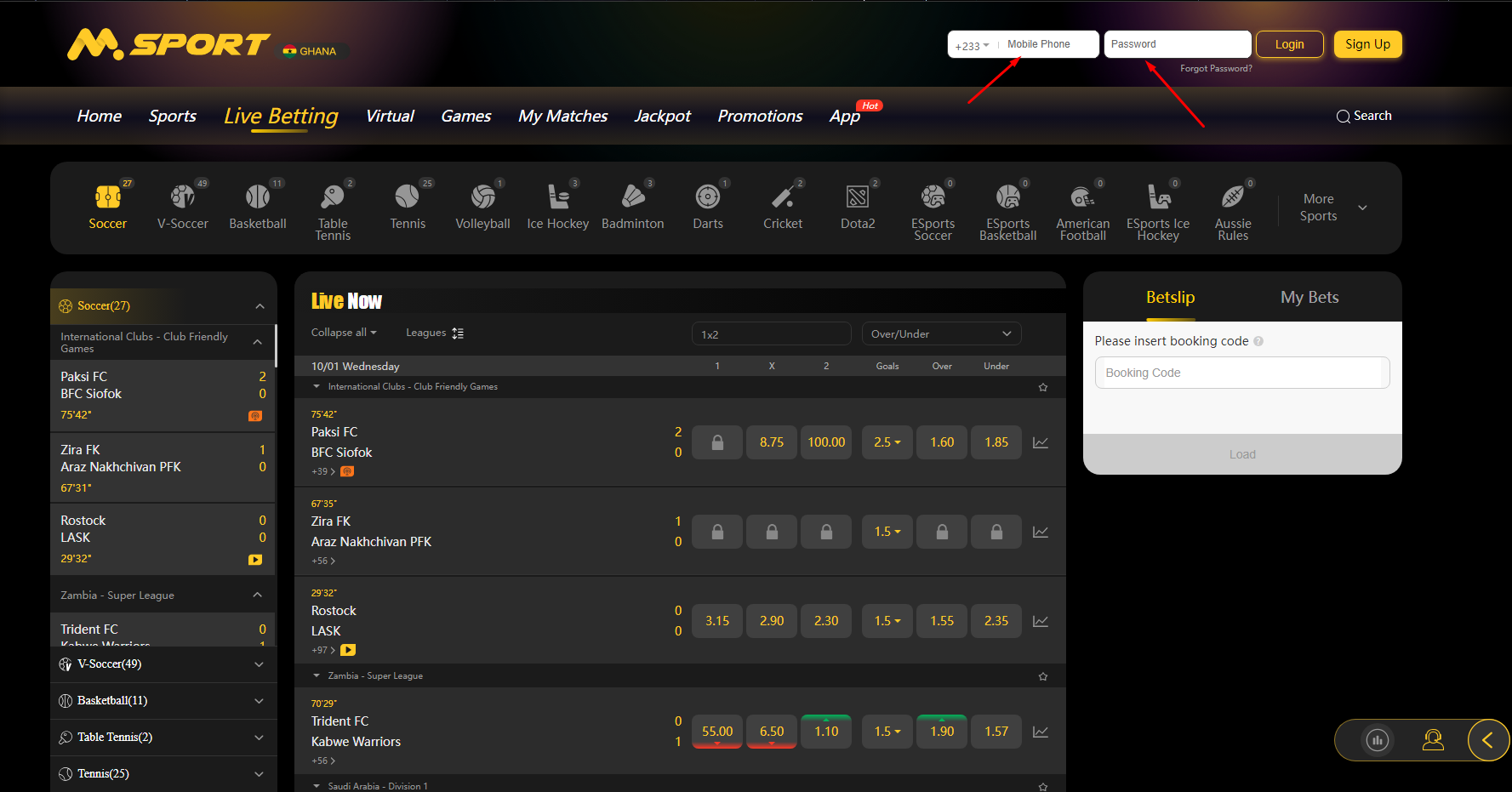 MSport Aviator Login
