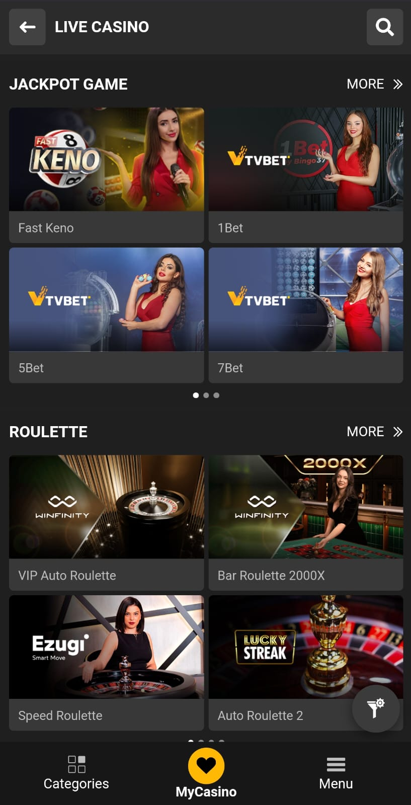 Casino App on melbet