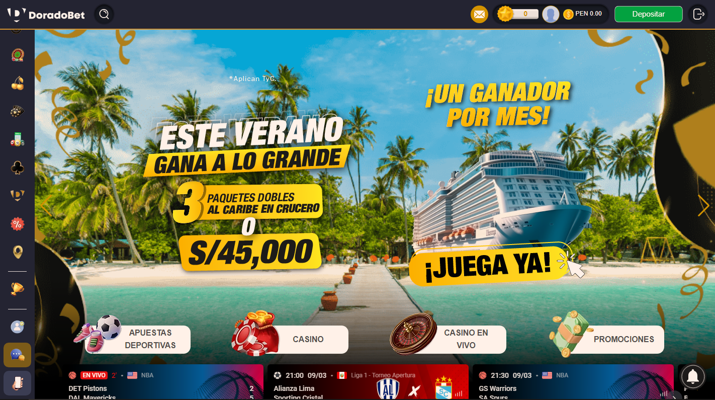 Opciones en DoradoBet