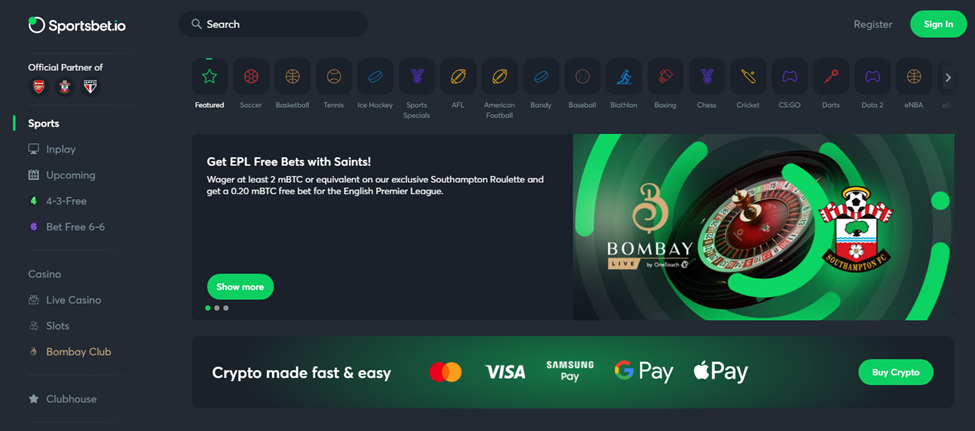 Sportsbet.io Official Page