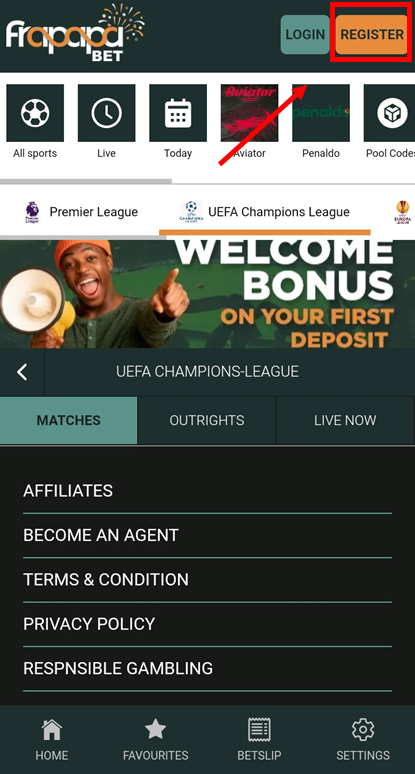 Frapapa App Registration