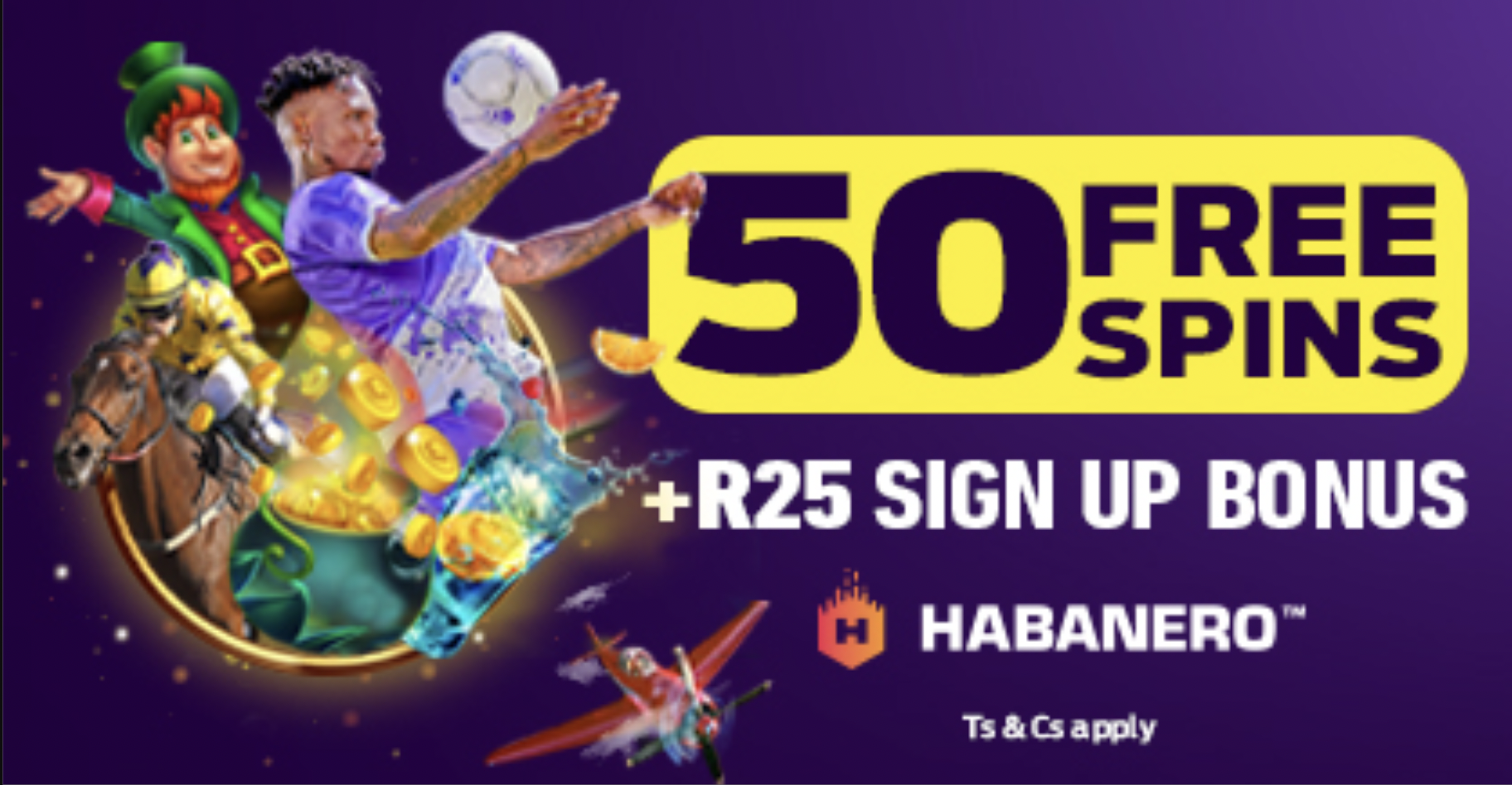 Hollywoodbets No-deposit bonus of R25